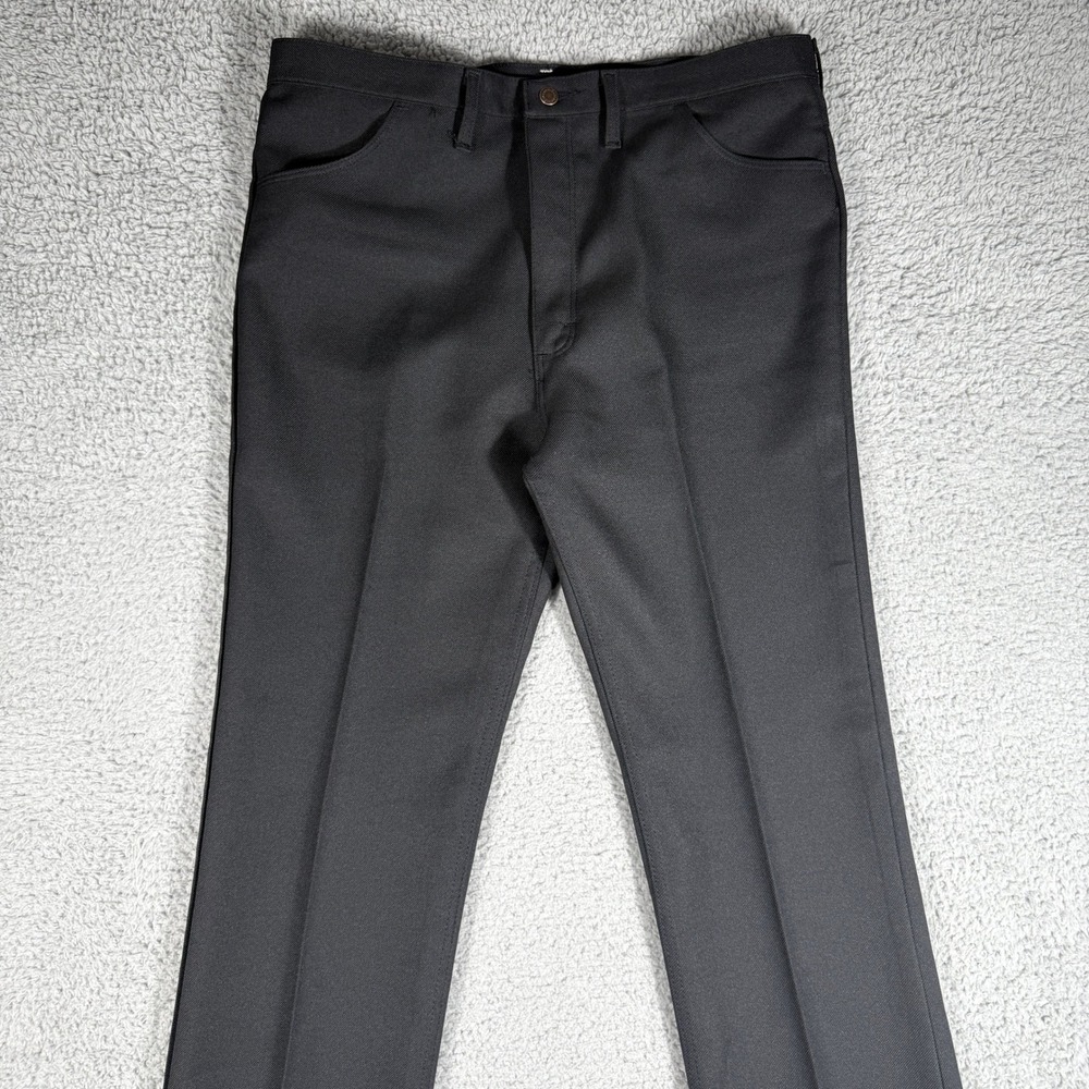 Vintage Wrangler Pants Mens 40x34 Wrancher Polyester 5-Pocket Straight USA 70s